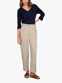 Брюки-бочонки из чистого льна Celtic & Co., цвет Stone