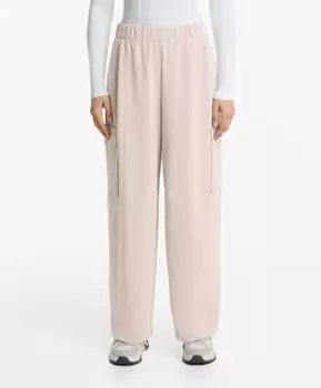 Брюки-бочонки из матового модала Oysho, цвет Pale Taupe