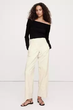 Брюки бочонки средней посадки Banana Republic, бежевый