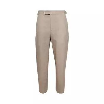 Брюки Bode Lightweight Linen Side Buckle Trousers 'Wheat', желто-коричневый
