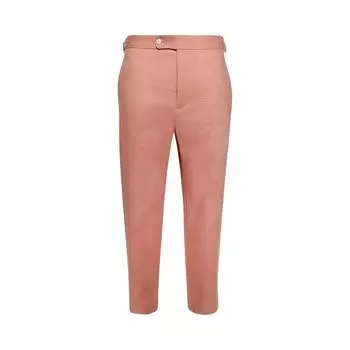Брюки Bode Lightweight Linen Side Buckle Trousers 'Pink', розовый