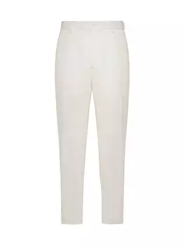 Брюки Boggi Milano Regular Pleated Pants, белый