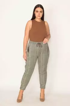 Брюки больших размеров – Коричневые – Широкие штанины ans, коричневый