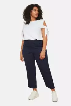 Брюки больших размеров - Темно-синие - Bootcut Trendyol, темно-синий