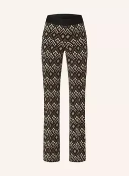 Брюки Bootcut с цветочным принтом Cambio, черный