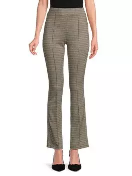 Брюки Bootcut с высокой посадкой и блестками Saks Fifth Avenue, цвет Camel Multi