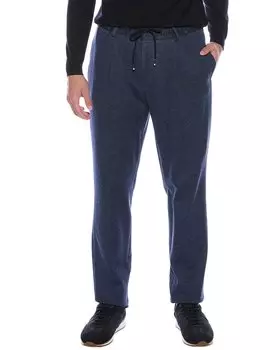 Брюки BOSS Hugo Boss из смеси кашемира и завязок, синий