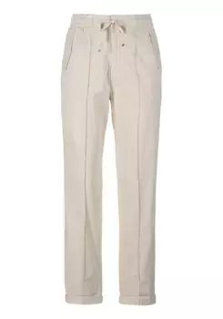 Брюки BOSS ORANGE тканые "C_Teresina-D Премиум женская мода", на шнурке, цвет Open_Beige_289