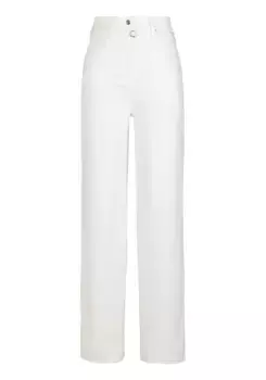 Брюки BOSS ORANGE тканые "C_TMarlene-D" (4 шт.), с широким поясом, небольшим тканевым поясом, завышенной талией, белый