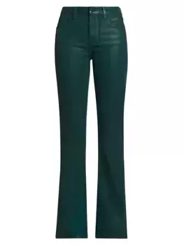 Брюки-ботинки Laurel Canyon с высокой посадкой и покрытием Paige, цвет teal waters luxe coating