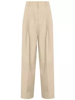 Брюки Bottega Veneta Pleated, бежевый
