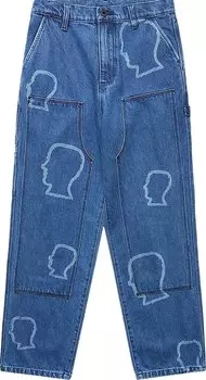 Брюки Brain Dead Double Knee Utility Pant 'Indigo', синий