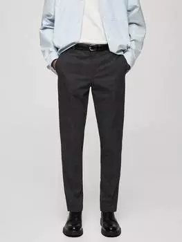 Брюки brest slim fit Mango, цвет Pewter