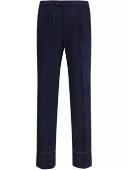 Брюки Brioni с отделкой стежками, синий