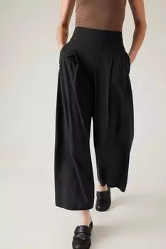 Брюки Brooklyn со средней талией и широкими штанинами Athleta, черный