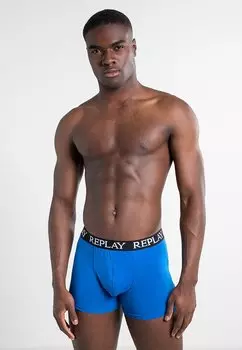 Брюки-брюки REPLAY BOXER STYLE 01/C BASIC CUFF LOGO 2PCS BOX Replay, бирюзовый/черный