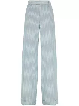 Брюки Brunello Cucinelli в тонкую полоску, синий