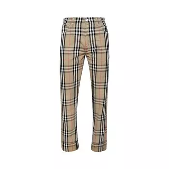 Брюки Burberry Check Pants Sand, желто-коричневый