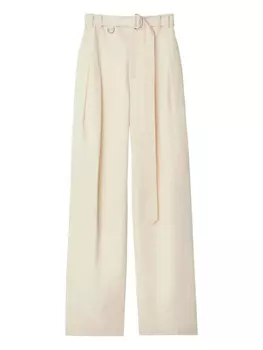 Брюки Burberry из габардина с поясом, нейтральный