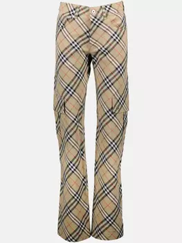 Брюки Burberry в клетку, нейтральный