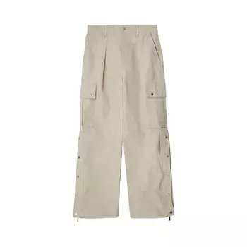 Брюки Burberry Wide Leg Cargo Trousers Plaster, желто-коричневый