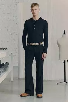 Брюки-Буткат из смеси шерсти H&M, черный