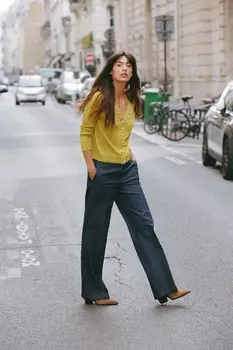 Брюки буткат ZARA, индиго