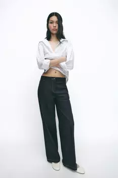 Брюки буткат ZARA, индиго