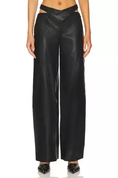 Брюки BY.DYLN Atlas Faux Leather, черный