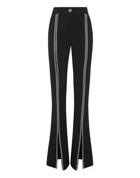 Брюки Cady High Waist Crystal с кристаллами PHILIPP PLEIN, черный