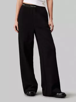 Брюки CALVIN KLEIN JEANS di maglia flare fit, черный