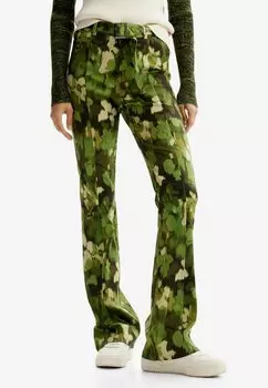 Брюки Camo Flare Desigual, зеленый
