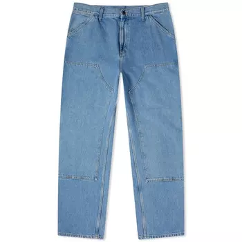 Брюки Carhartt Wip Denim Double Knee, цвет Blue Stone Bleached