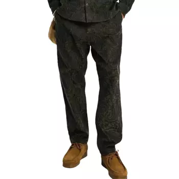 Брюки Carhartt WIP Flint Paisley Regular Tapered Corduroy, зеленый