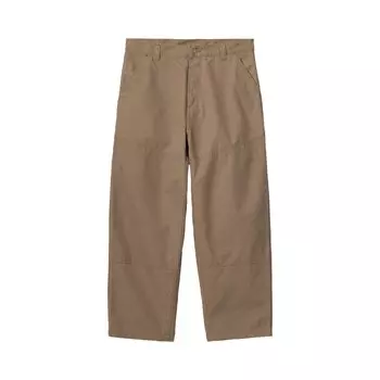 Брюки Carhartt WIP с широкими вставками, коричневые