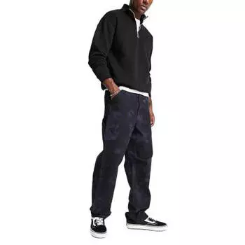 Брюки Carhartt WIP Single Knee Dyed Carpenter Straight Leg, черный