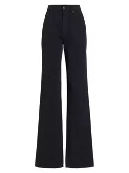 Брюки Carlton из хлопка и льна The Row, черный