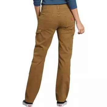 Брюки Carpenter с двойной передней частью - женские Dickies, цвет Rinsed Brown Duck