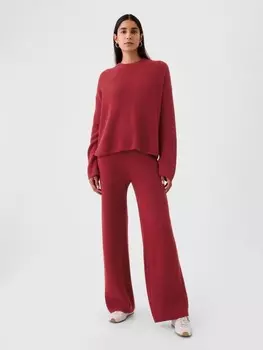Брюки cashsoft трикотажные. Gap, красный