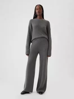 Брюки cashsoft трикотажные. Gap, серый