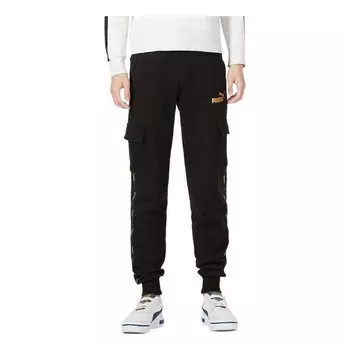 Брюки casual cargo sideline pants 'black' Puma, черный