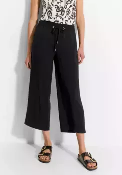 Брюки Cecil 3/4, завышенная талия, черный