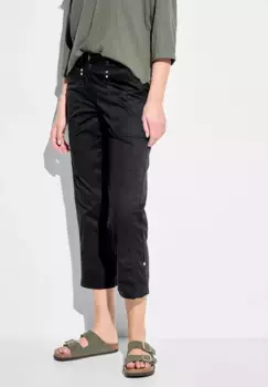 Брюки Cecil 7/8, средняя талия, черный