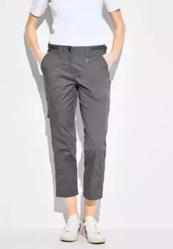 Брюки Cecil 7/8, средняя талия, серый