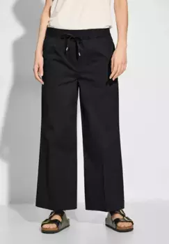 Брюки Cecil из ткани, завышенная талия, черный