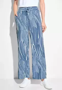 Брюки Cecil из ткани, завышенная талия, голубой