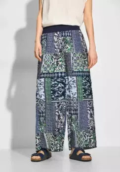 Брюки Cecil из ткани, завышенная талия, синий