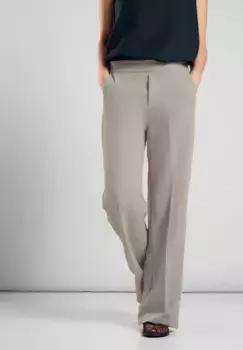 Брюки Cecil из ткани, завышенная талия, слоновая кость