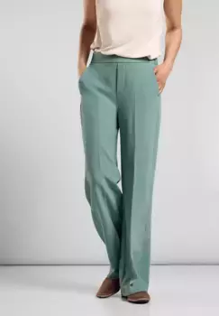 Брюки Cecil из ткани, завышенная талия, зеленый