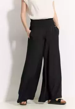 Брюки Cecil, с широкими штанинами, черный